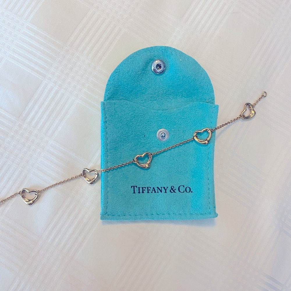 Tiffany and Co 18k Elsa Peretti Open Heart Bracelet